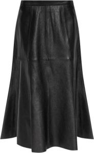 Forte Leather skirt Zwart Dames