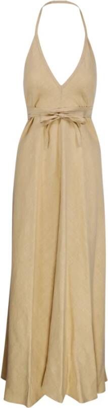 Forte Maxi Dresses Beige Dames