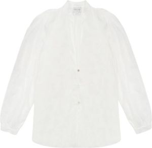 Forte Shirt with puff sleeves Wit Dames