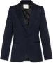 Forte Enkellange Wollen en Viscose Taillejasje Blue Dames - Thumbnail 1