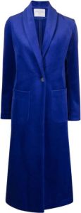 Forte Single-Breasted Coats Blauw Dames