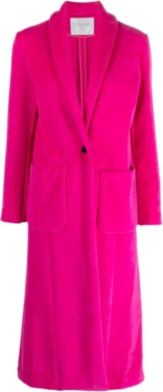Forte Single-Breasted Coats Roze Dames