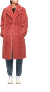 Forte Single-Breasted Coats Roze Dames