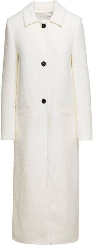 Forte Single-Breasted Coats White Dames