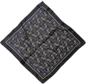 Forte Small black scarf in silk satin Zwart Dames