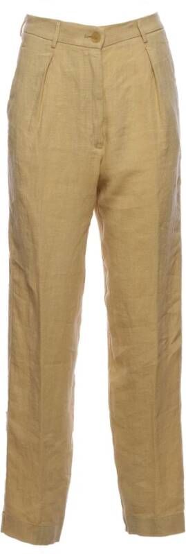 Forte Straight Trousers Beige Dames