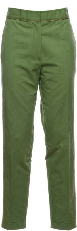 Forte Straight Trousers Groen Dames
