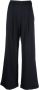 Forte Elegante Donkerblauwe Broek met Klassieke Pasvorm en Plooien Blue Dames - Thumbnail 1