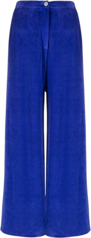 Forte Wide Trousers Blauw Dames