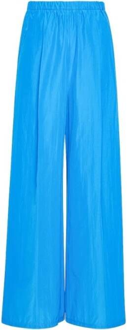 Forte Wide Trousers Blauw Dames