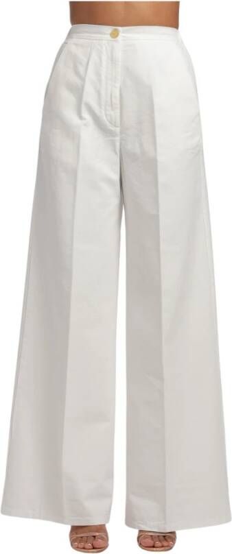 Forte Wide Trousers Wit Dames