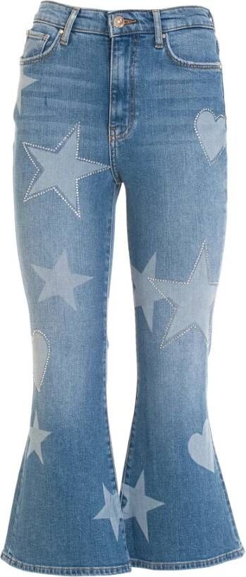 Fracomina Bijgesneden jeans Blauw Dames