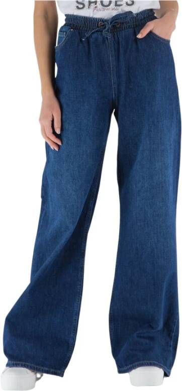 Fracomina Brede jeans Blauw Dames