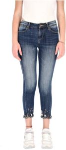 Fracomina Cropped Jeans Blauw Dames