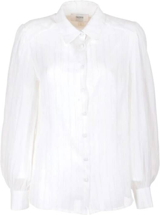 Fracomina Georgette Lurex Shirt Fq23St6003W412F8 White Dames