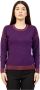 Fracomina Lurex versierd overshirt met boothals Purple Dames - Thumbnail 1