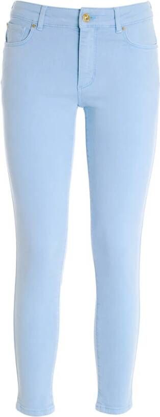 Fracomina Slanke fit broek met push-up effect gemaakt Blauw Dames