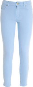 Fracomina Slim Fit pants with Push-Up effect made Blauw Dames