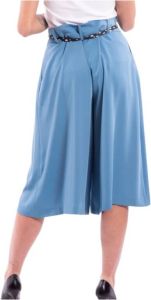 Fracomina Solid color trousers Fr20Sp097 Blauw Dames