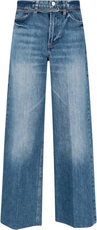 Frame Brede jeans Blauw Dames