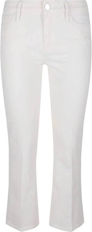 Frame Cropped Jeans White Dames
