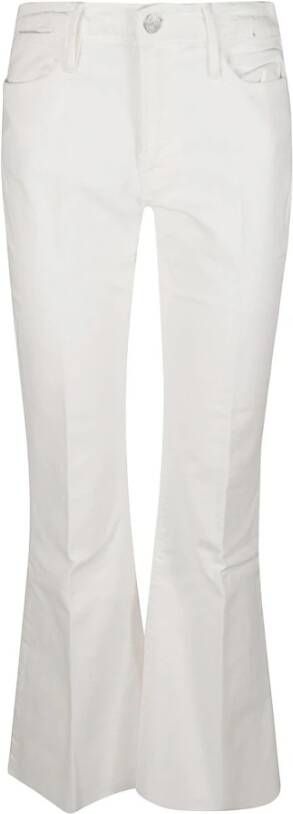 Frame Cropped Trousers White Dames