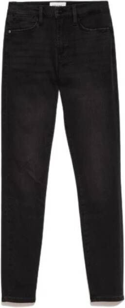 Frame Hoge Taille Skinny Jeans Zwart Heren