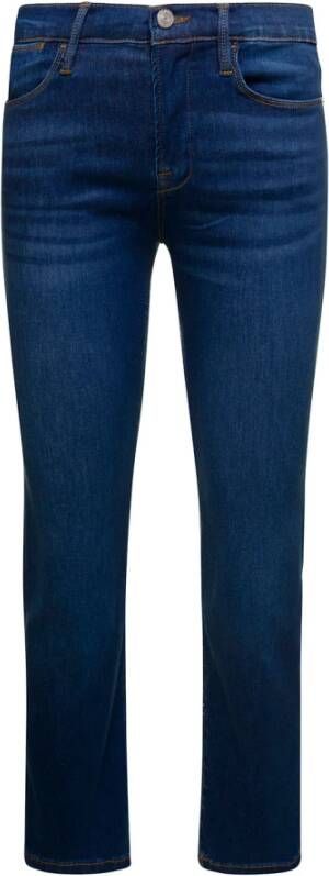 Frame Hoge Rechte Jeans Blue Dames
