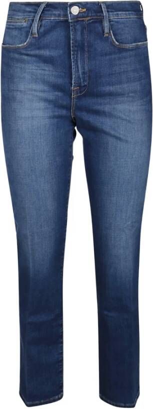 Frame Le High rechte afbreekbare jeans Blauw Dames