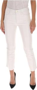 Frame Mid-rise cropped jeans Wit Dames