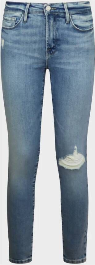 Frame Slim-fit jeans Blauw Dames