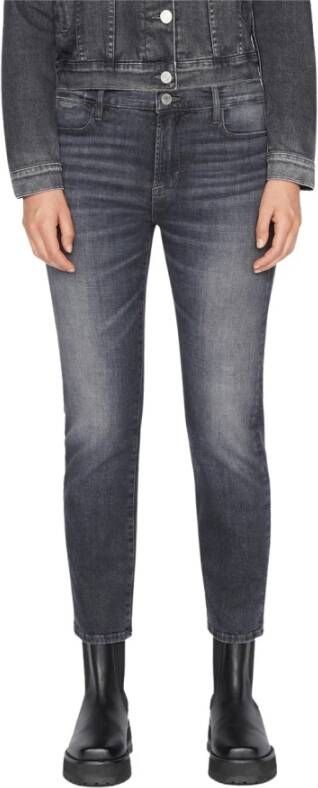 Frame Slim-fit jeans Zwart Dames