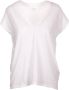 Frame Wit V-Hals Pima Katoenen T-Shirt White Dames - Thumbnail 1