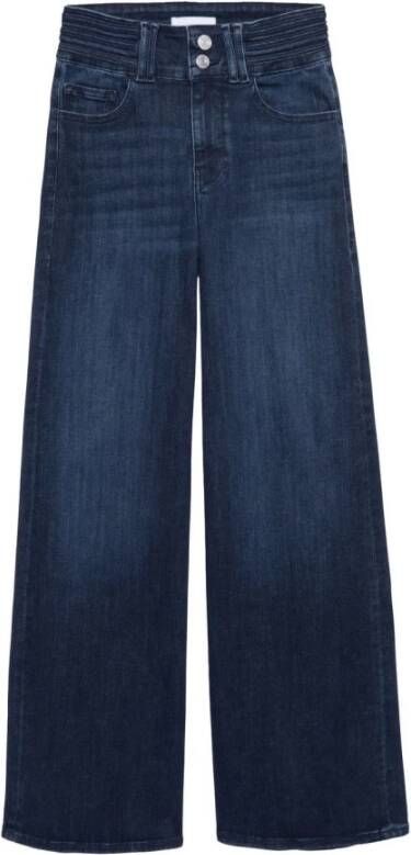 Frame Triple bindende spijkerbroek met brede been Blauw Dames