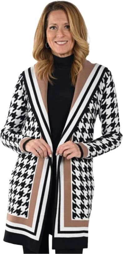 Frank Lyman Zachte en stijlvolle cardigan met houndstooth patroon Meerkleurig Dames