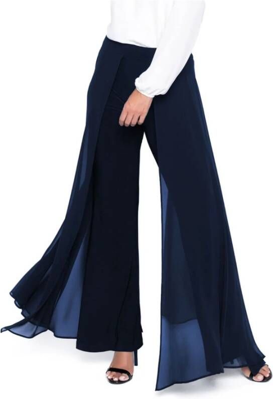 Frank Lyman Brede broek Blauw Dames