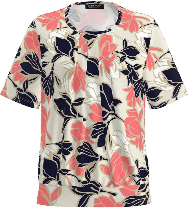 Frank Walder Korte Mouw Top Blouse Shirt Multicolor Dames