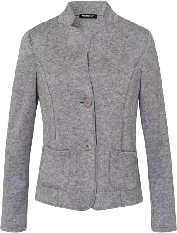 Frank Walder Jersey Mix Blazer Grijs Dames