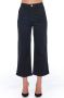 Frankie Morello Hoge Taille Cropped Broek met Meerdere Zakken Black Dames - Thumbnail 3