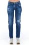 Frankie Morello Vintage Denim Jeans Multifunctionele Zakken Blue Dames - Thumbnail 1