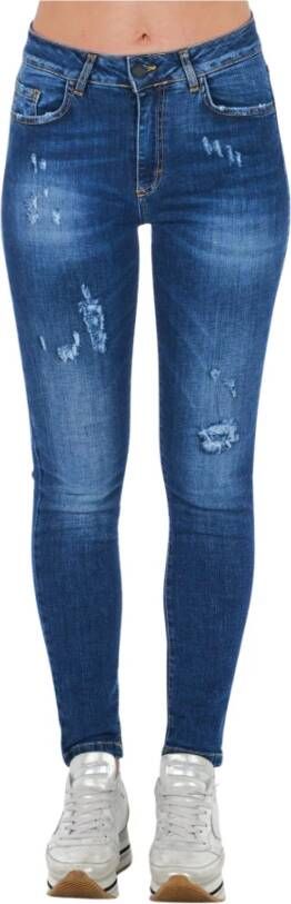 Frankie Morello Tijdloze Denim Jeans Verfijnde Stijl Blue Dames