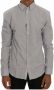 Frankie Morello White Blue Check Casual Cotton Regular Fit Shirt Blauw Heren - Thumbnail 1