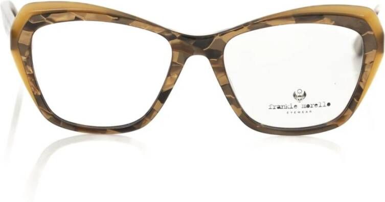 Frankie Morello Cat Eye Bril met Havana Crème Patroon Beige Dames