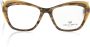 Frankie Morello Cat Eye Bril met Havana Crème Patroon Beige Dames - Thumbnail 1