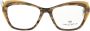 Frankie Morello Cat Eye Bril met Havana Crème Patroon Beige Dames - Thumbnail 3
