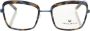 Frankie Morello Blauwe metallic vezel vierkante brilmonturen Blue Unisex - Thumbnail 3