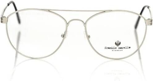 Frankie Morello Zilveren Metalen Aviator Bril Gray Unisex