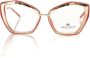 Frankie Morello Butterfly Bril Goud Koraal Interieur Red Dames - Thumbnail 1