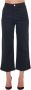 Frankie Morello Hoge Taille Cropped Broek met Meerdere Zakken Black Dames - Thumbnail 1