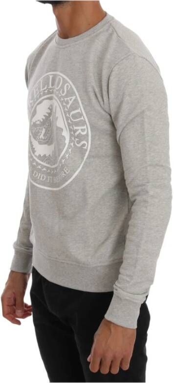Frankie Morello Katoenen crewneck pullover trui Grijs Heren